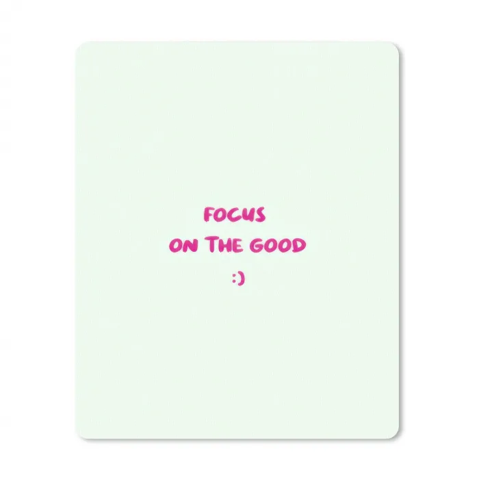 Focus - Beige - Roze - Smiley muismat rubber klein -3d