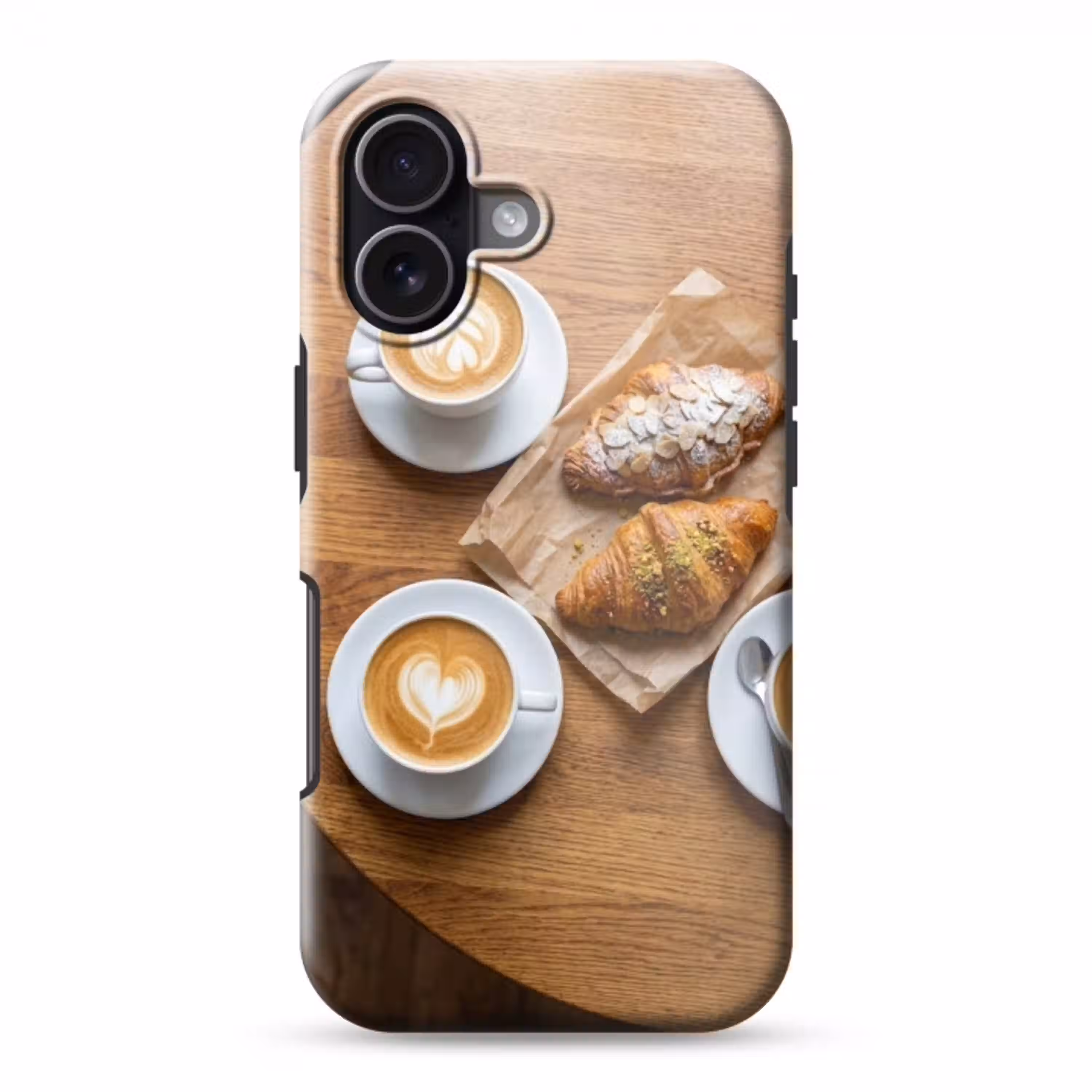 Eten - Croissant - Koffie - Ontbijt - Modern Toughcase MagSafe Apple iPhone 17 klein -3d