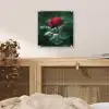 Roos - Bladeren - Dieprood plexiglas 5mm klein -sfeer4