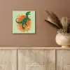 Dinosaurus - Groen - Planten - Cirkel aluminium wit klein -sfeer4