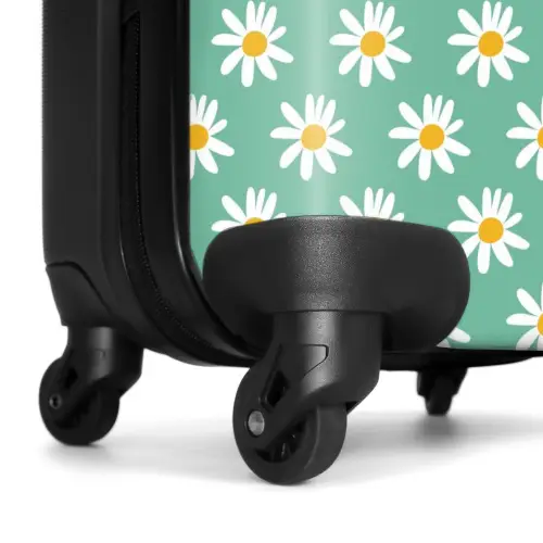 Vintage bloemenpatroon - Groen NBS - Handbagage koffer - Kinderen Unisex middel -wiel