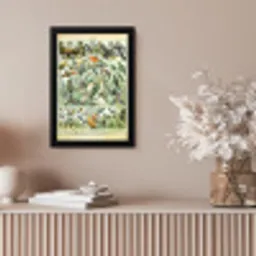Dieren - Vintage - Adolphe Millot - Vogels - Design fotolijst zwart zonder passe partout klein -sfeer5