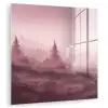Landschap - Mistig - Roze plexiglas 5mm klein -zzzproduct_nieuw