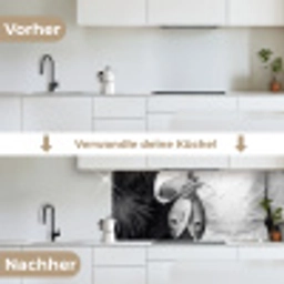 Vissen - Chef - Zwart - Wit keuken achterwand 2 middel -voor-na_DE