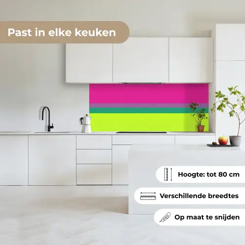 Strepen - Modern - Kleurrijk keuken achterwand 2 middel -sfeer4_NL