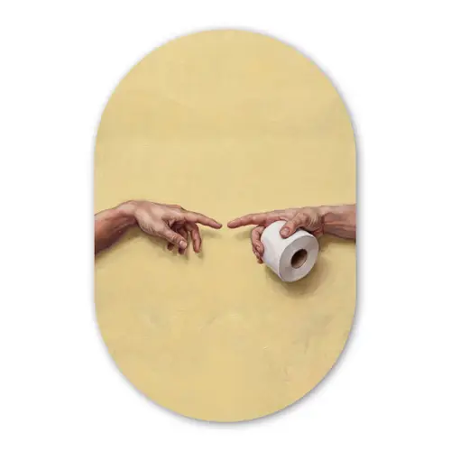 Klassiek - Kunst - Humor Wandcirkel Ovaal Forex klein -3d