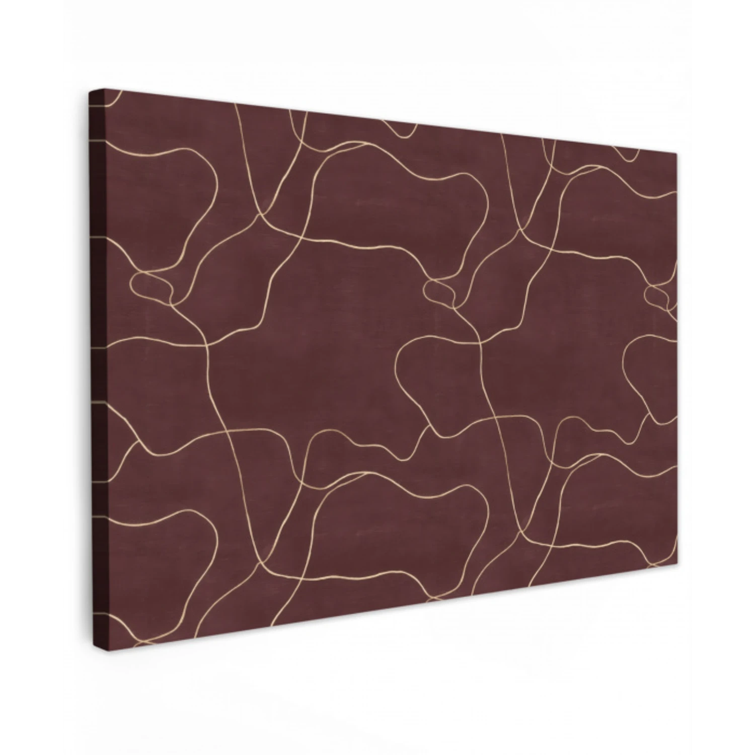 Abstract - Modern - Bruin Tuinposter op houten frame 2 cm dik klein 845 -3d