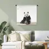 Panda -  Dieren - Kinderen - Jongens - Meisjes - Pandabeer Wandkleed katoen klein -sfeer7