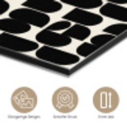 Modern - Patroon - Zwart aluminium wit klein 46 -closeup_DE