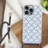 Bladeren  - Blauw - Patroon Hoesje iPhone 16 Pro Max met koord klein 804 -sfeer4