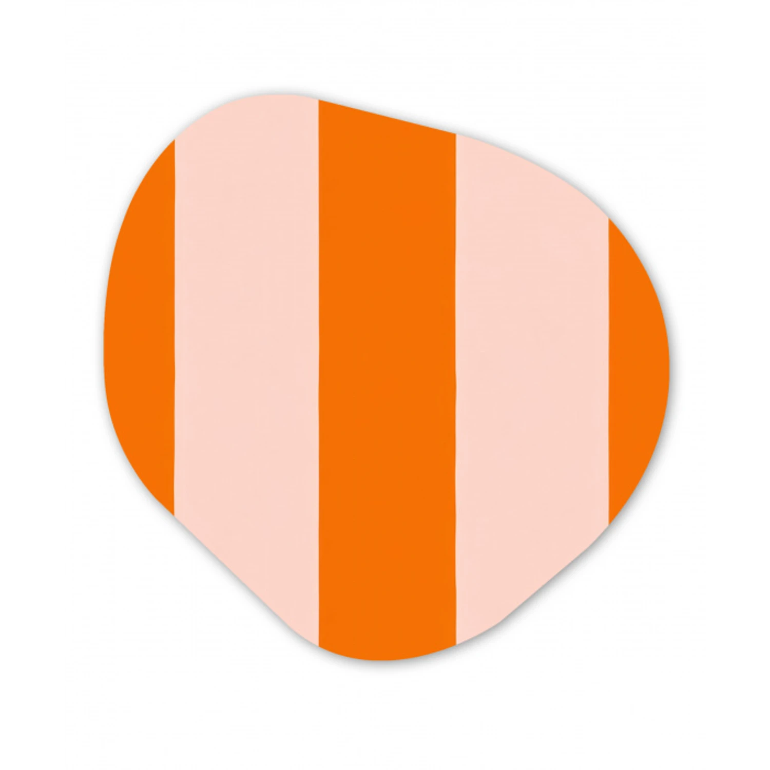 Strepen - Modern - Oranje Wandcirkel Organisch Forex 3mm klein 629 -3d