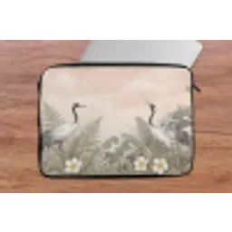Kraanvogels - Natuur - Roze laptophoes neopreen klein -tafel