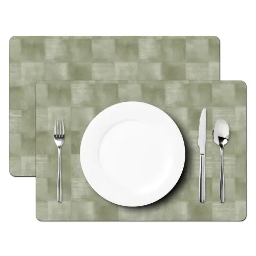 Vlakken - Rustiek - Groen Placemat vinyl groot 368 -zzsfeer2_Kitchenyeah-website