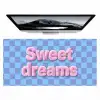 Sweet dreams - Vierkanten - Roze - Blauw Muismat XXL klein -zzz3d