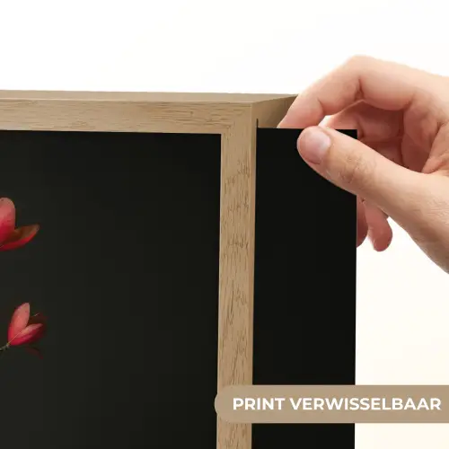 Rode - Bloemen - Vaas Light Box met batterij (Wandlamp) middel -USP_websiteprintNL