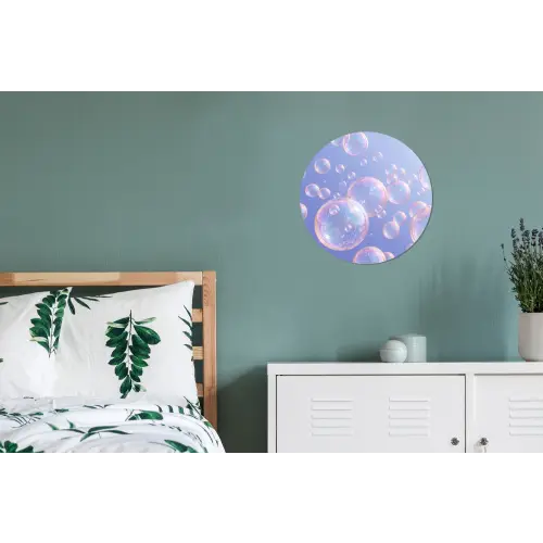 Pastel - Bubbels - Dromerig Wandcirkel aluminium klein -slaapkamer