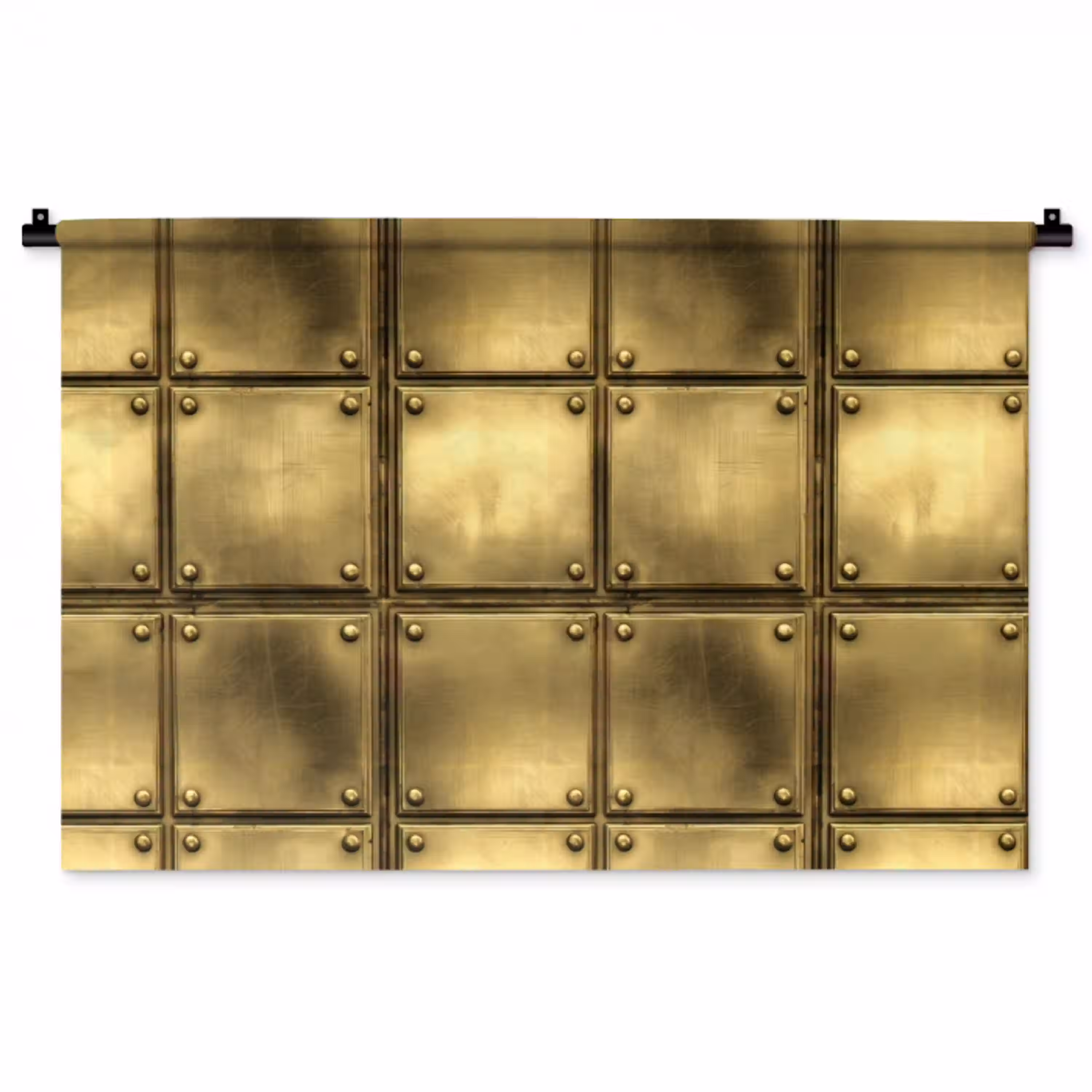 Platen - Industrieel - Stoer - Goud Wandkleed katoen middel 269 -zz3d