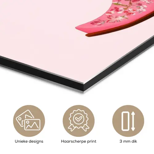 Cowboylaarzen - Roze - Boeket - Bloemen aluminium wit klein -closeup_NL