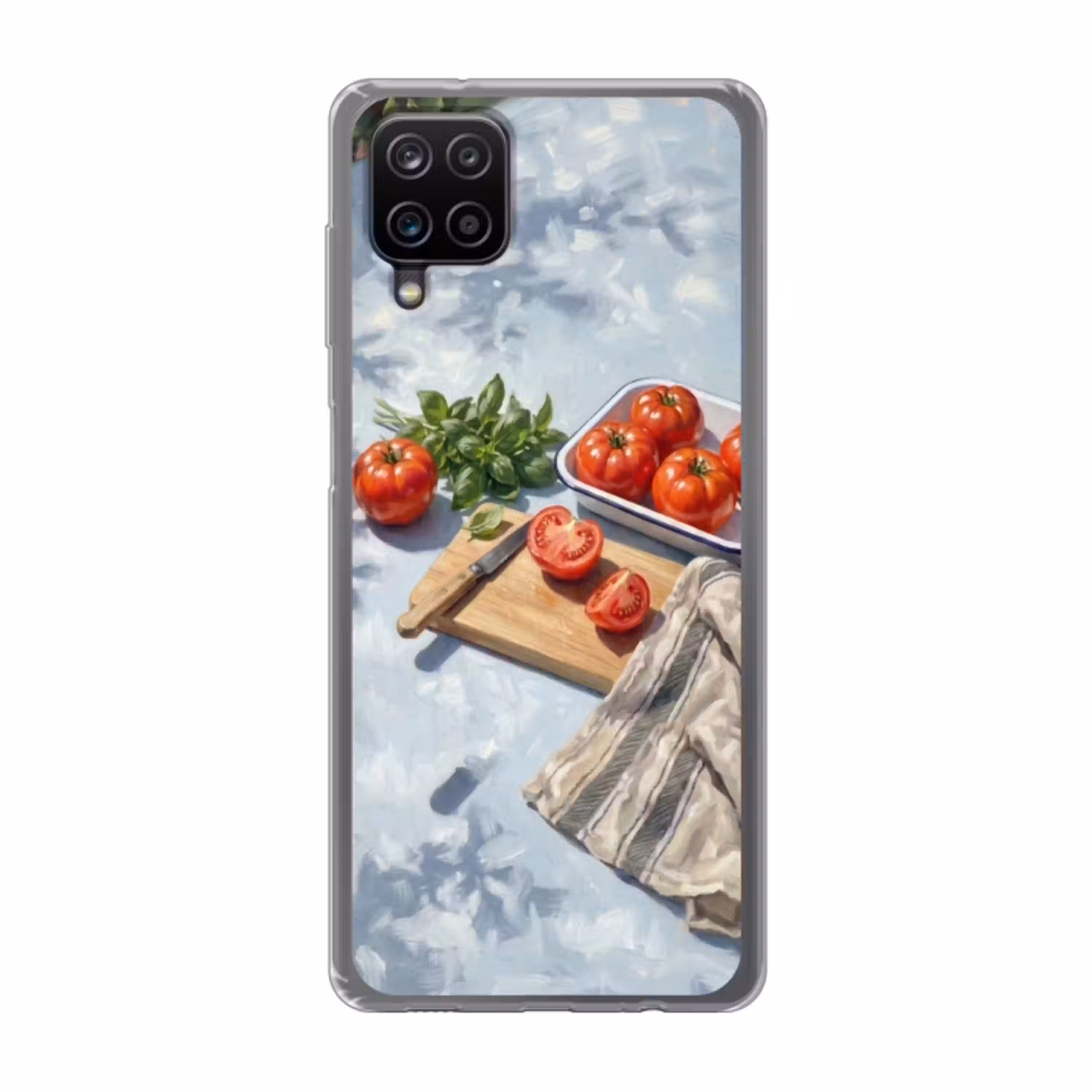 Eten - Keuken - Ingrediënten - Stillleven - Rood Telefoonhoesje Samsung Galaxy A12 klein -3d