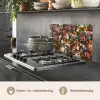 Bloemen - Vlinder - Design - Kunst - Abstract - Schilderij - Oude meesters keuken achterwand spatscherm klein -usp_NL
