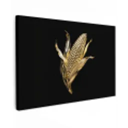 Mais - Eten - Goud - Zwart Tuinposter op houten frame 2 cm dik klein -3d