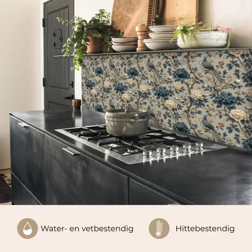 Pauw - Bloemen - Blauw keuken achterwand 2 middel 871 -usp_NL