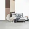 Raster - Halve cirkels - Contrast fotobehang vinyl groot -slaapkamer