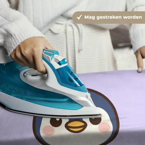 Pinguïn - Paars - Schattig Wandkleed katoen klein -sfeer9
