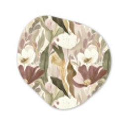 Bloemen - Aquarel - Kleurrijk Wandcirkel Organisch Forex 3mm klein 629 -3d