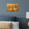 Goud - Boom - Abstract - Modern poster papier klein -sfeer2