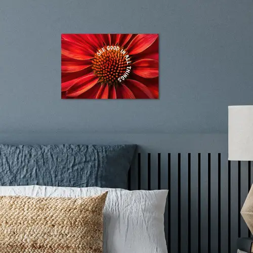 Close up - Bloem - Quote - Rood poster papier klein -sfeer2