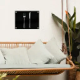 Vork - Mes - Zilver tuinposter los doek klein -sfeer7