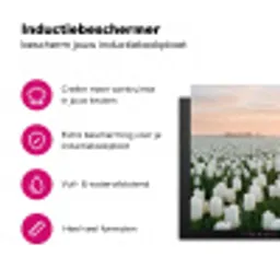 Tulpen - Landschap - Wit Inductie beschermer vinyl 3mm klein -wsfeer2_website
