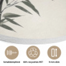 Japandi - Bamboe - Beige Akoestische PET Vilt - Rond klein -closeup_DE