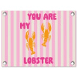 Lobster - Love - Valentijn tuinposter los doek klein -3d