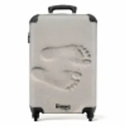 Voeten - Afdrukken - Zand NBS - Handbagage koffer - Volwassenen Unisex middel -productfoto_recht