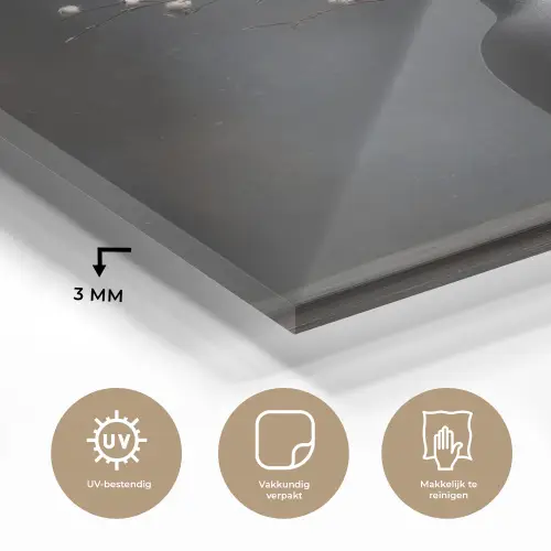 Takken - Vaas - Bolletjes - Wit plexiglas 5mm klein -sfeer2