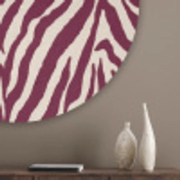 Zebra - Motief - Bordeaux - Rood Akoestische PET Vilt - Rond klein 838 -sfeer5_closeup