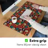 Bruin - Retro - Disco - Patroon Muismat XXL klein 681 -sfeer3