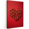 Pepers - Rood - Hart Tuinposter op houten frame 2 cm dik klein -3d