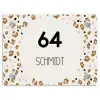 Panterprint rand - Modern Naambord Rechthoek middel -3d