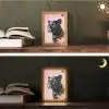Zwart - Panter - Roze - Abstract Light Box met kabel (Tafellamp) klein -sfeer3