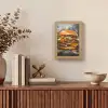 Burger - Eten - Kunst - Grijs - Graffiti Light Box met kabel (Tafellamp) klein -sfeer2