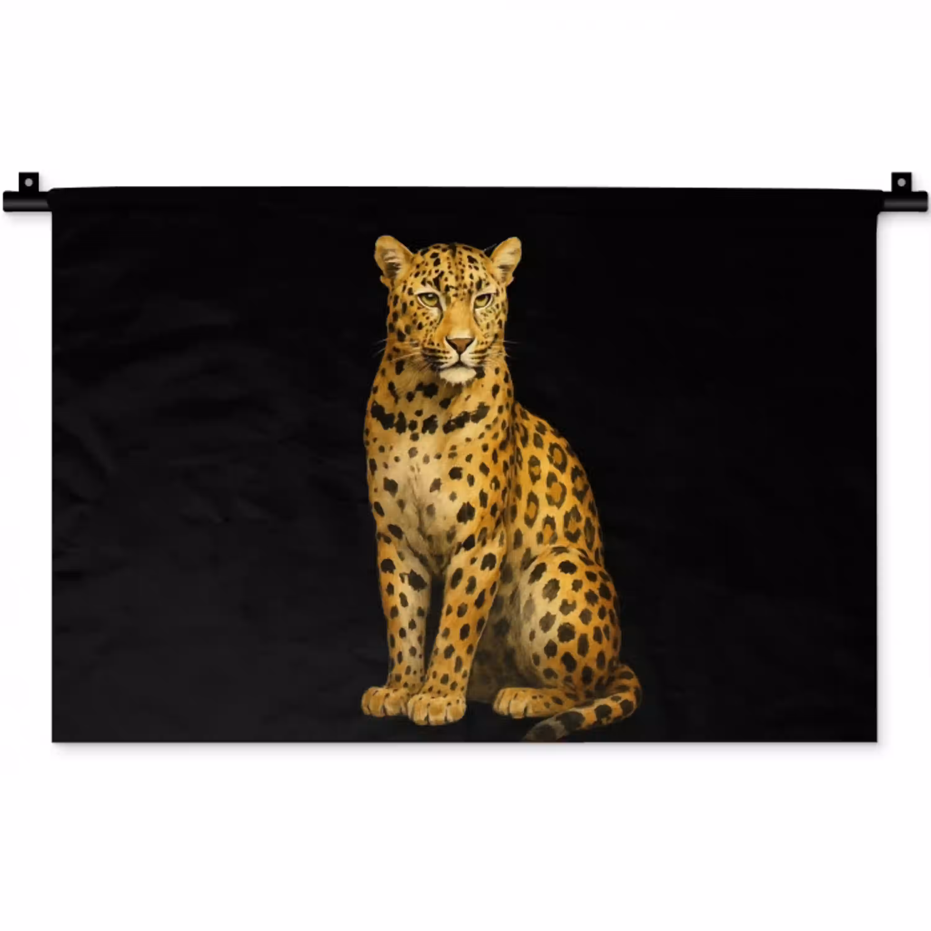 Panter - Realistisch - Bruin Wandkleed katoen klein -zz3d
