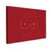 Big titties small heart - Rood - Hart canvas 2cm klein -z3d