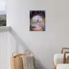 Doorkijk - Lavendel - Bloemen - Paars - Poort tuinposter los doek klein -sfeer8