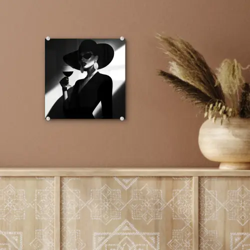 Vrouw - Wijn - Chic plexiglas 5mm klein -sfeer5