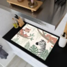 Jungle - Rustiek - Pastel Inductie beschemer met haakjes klein -sfeer1