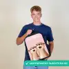 Glimlach - Otters - Roze - Illustratie Rugzak - Zwart middel -sfeer7_NL