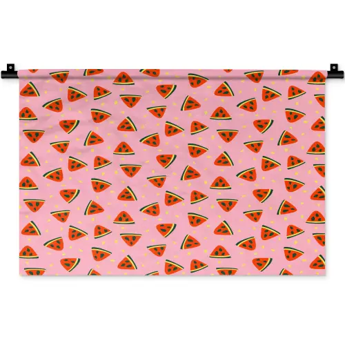 Roze - Watermeloen - Geel - Stippen Wandkleed katoen klein 269 -zz3d